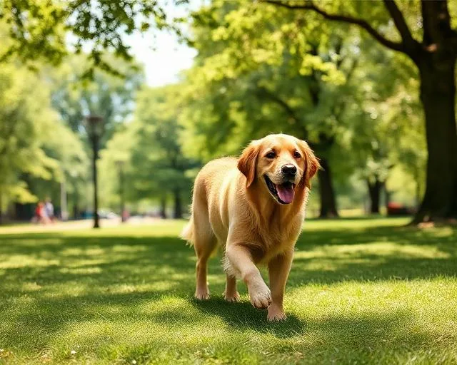 Passeador conduzindo um cão durante passeio ao ar livre